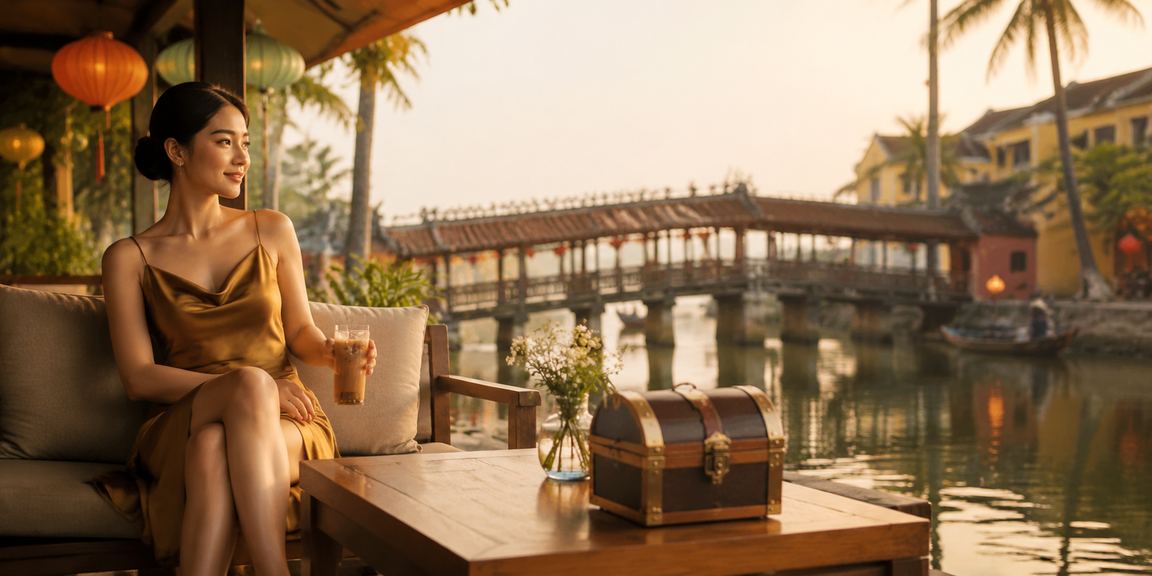 Người dùng Hội An xem thông tin cược thể thao bên tách cà phê buổi sáng